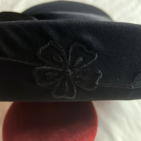 ML Studio Hat , Derby Hat, Church Hat Black Big Bow Wide Rim Millinery - Picture 4 of 15